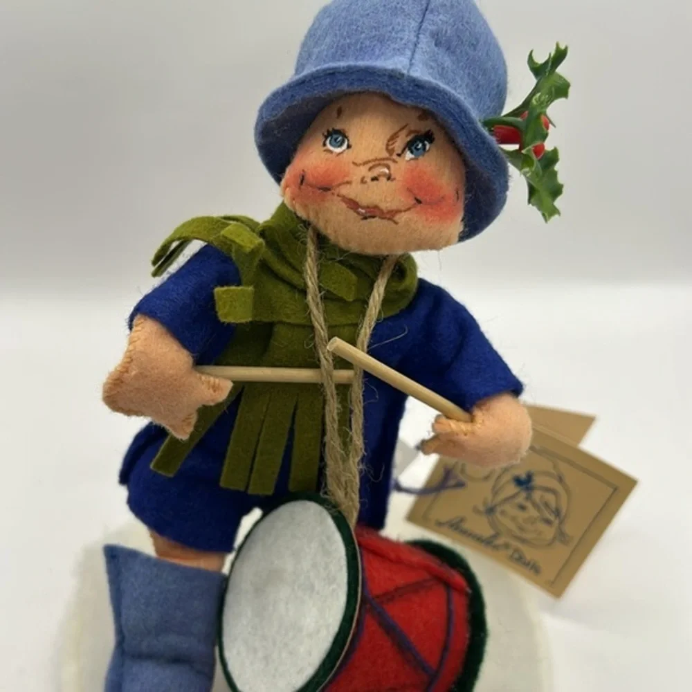 Annalee Blue Drummer Boy Doll with Drum